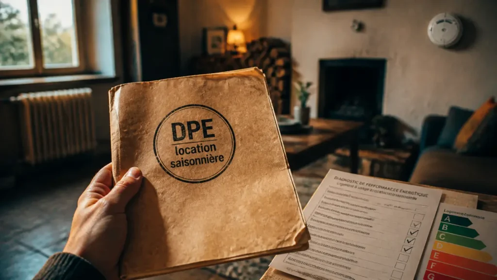 DPE location saisonnière : dossier administratif et étiquette énergie A-G