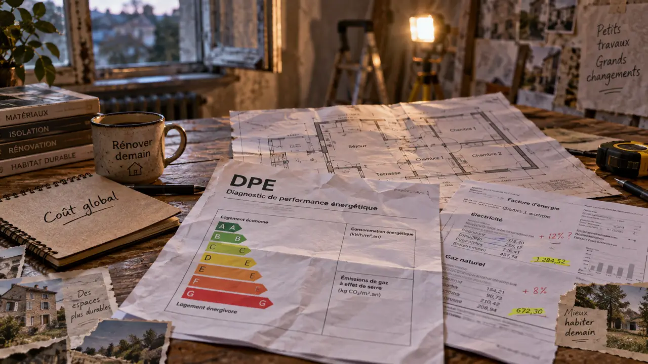 Acheter une maison DPE G : risques de travaux et coût global