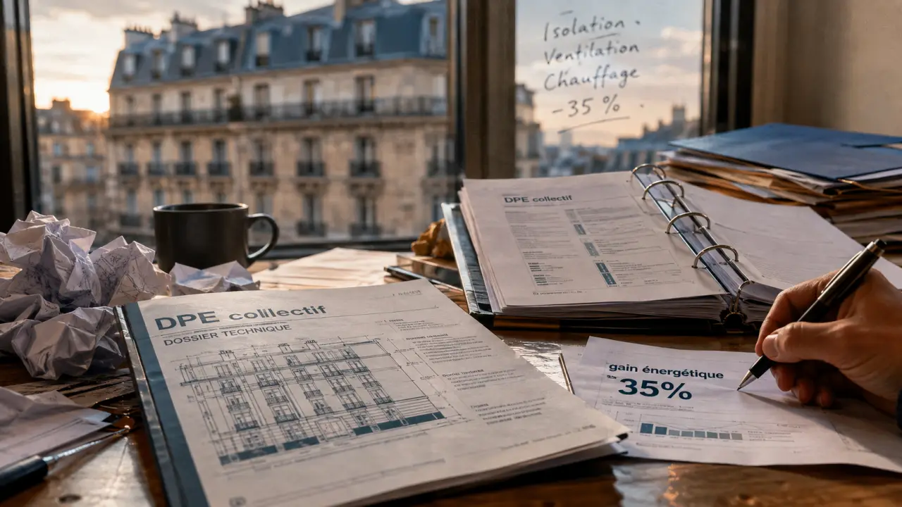 Rénovation énergétique en copropriété : gain 35 %, DPE et vote